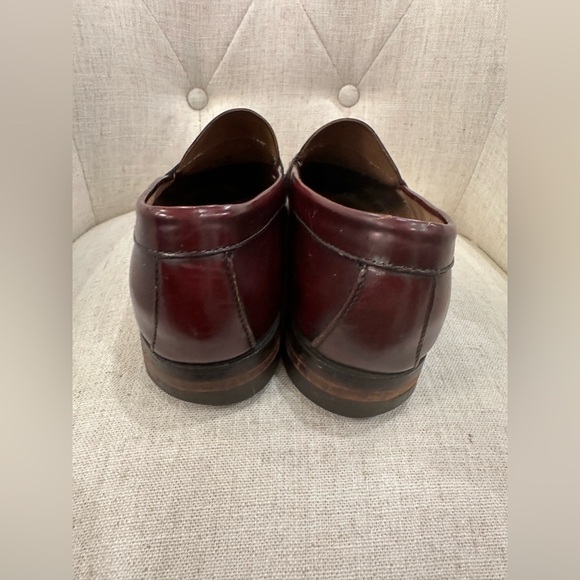 VTG GH Bass Weejuns Penny Loafers Men\'s 10 D Dress Shoes Burgundy Leather Preppy main image 5